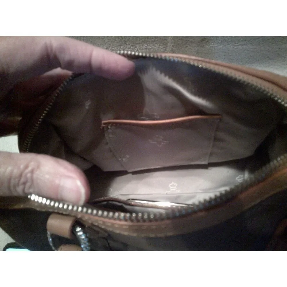 Judith Ripka‎ Brown Signature Canvas Satchel Handbag